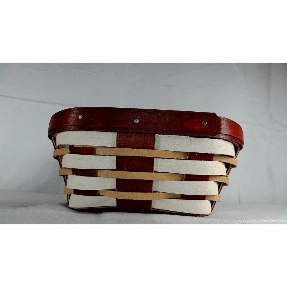 Longaberger Candy Cane Small Sweets Basket Set‎ with Protector Handmade